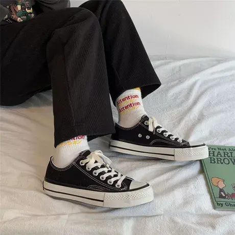 帆布鞋女1970s经典低帮ulzzang韩版学生韩版百搭ins复古港风板鞋商品大图