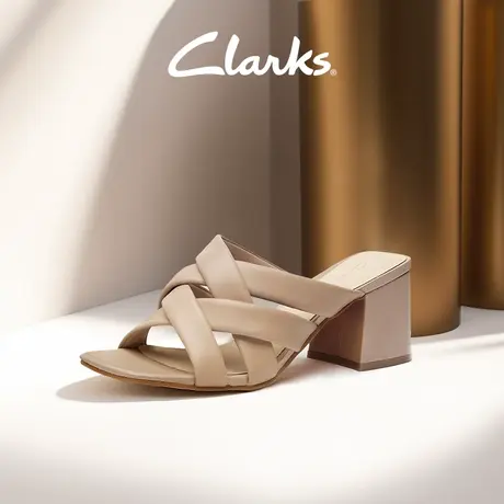 Clarks其乐女士纯粹65系列坡跟凉鞋女交叉带优雅高跟鞋女鞋图片