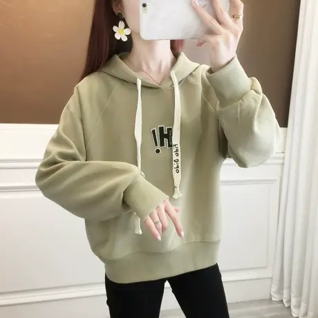 短款卫衣女小个子2023新款春秋季女士宽松长袖连帽洋气爆款外套女图片