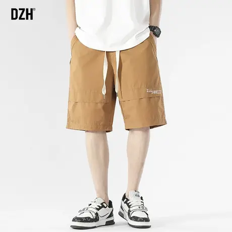 男生焦糖色短裤男款运动潮牌美式休闲五分裤夏季薄款裤子2023新款商品大图