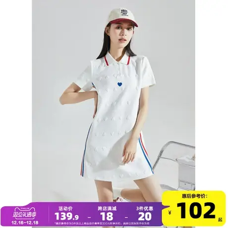 唐狮Polo连衣裙女新款女装小个子小香运动风白色裙子女夏季短裙s8商品大图