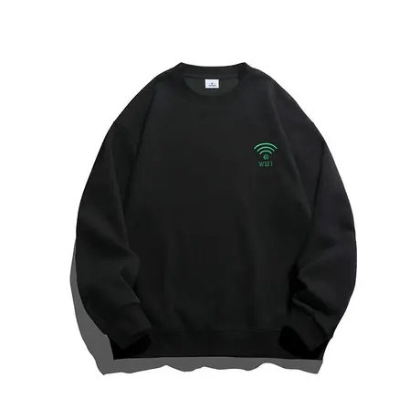 秋季情侣装圆领t恤男士春秋款无帽卫衣男生长袖上衣男款2023新款图片