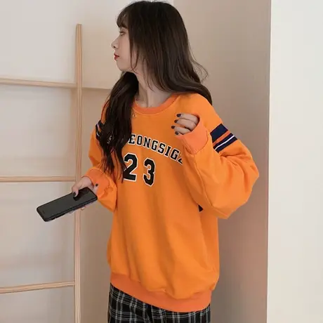 waitmore卫衣女2020春秋薄款宽松韩版潮ins原宿bf慵懒风炸街外套图片