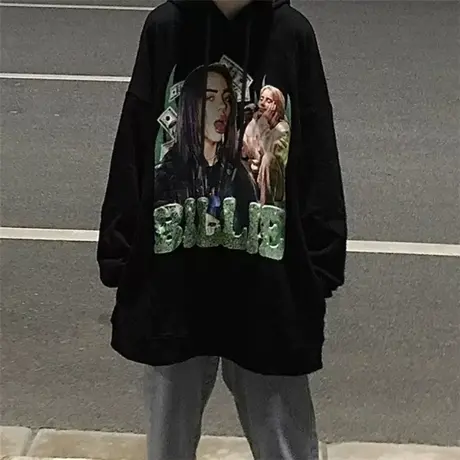 美式复古卫衣女初秋上衣宽松韩版ins设计感小众薄款bf慵懒风外套商品大图