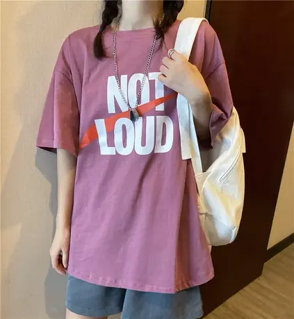 短袖t恤女学生韩版宽松上衣原宿bf风夏季2023新款ins半袖上衣服潮商品大图