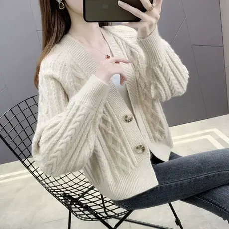 初秋2023年新款秋季爆款女士毛衣时尚洋气开衫针织外套春秋款上衣图片