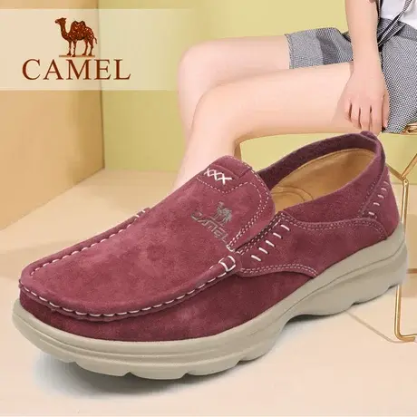 Camel/骆驼女鞋春秋季新款宽松舒适户外休闲鞋 宽脚面妈妈鞋子图片