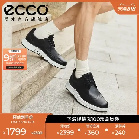 ECCO爱步男士运动皮鞋夏 25年新款轻盈厚底老爹鞋 灵动混合512304商品大图