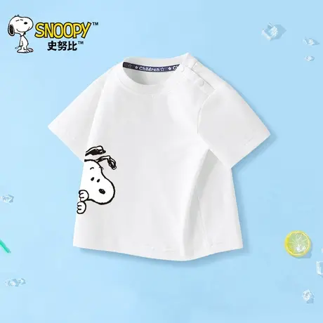史努比男童装儿童短袖t恤2025新款薄款纯棉半袖体恤宝宝婴儿上衣图片