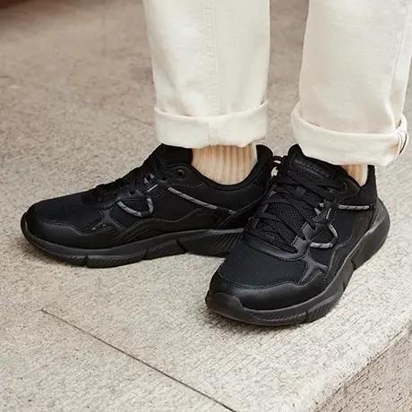 Skechers斯凯奇夏男运动鞋网面透气轻便休闲鞋厚底缓震耐磨跑步鞋商品大图