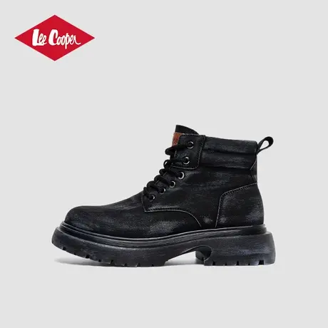 Lee Cooper2025春季新款马丁靴男黑色质感休闲短靴时尚商务风男靴商品大图