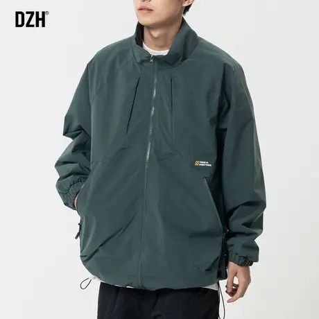 男士休闲防风外套潮牌男秋季夹克衫绿色上衣机能风户外冲锋衣登山商品大图