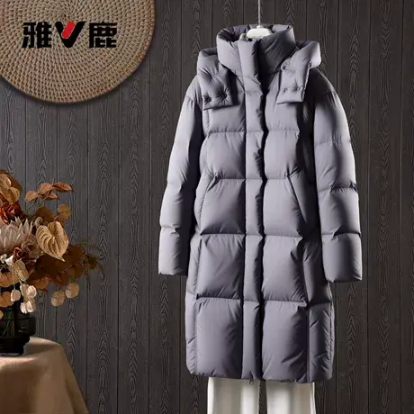 雅鹿琥珀流光风中长款羽绒服女26新款爆款户外休闲大气保暖外套图片
