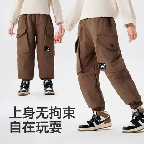 雪中飞kids儿童裤子童装保暖加厚男童运动裤休闲洋气2026新款长裤图片