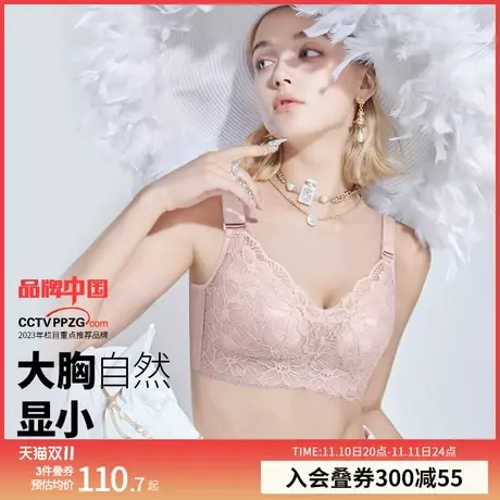 【官方直播】润微内衣女大胸显小胸防下垂薄款收副乳调整型文胸罩商品大图