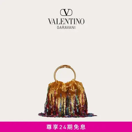 【新品】华伦天奴VALENTINO女士 CARRY SECRETS 小号刺绣水桶包图片