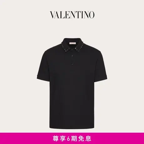 【24期免息】华伦天奴VALENTINO男士 BLACK UNTITLED 铆钉POLO衫图片
