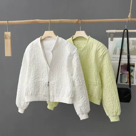 洋气短外套女2024秋装新款韩版小个子棒球服时尚女装百搭夹克衫潮商品大图