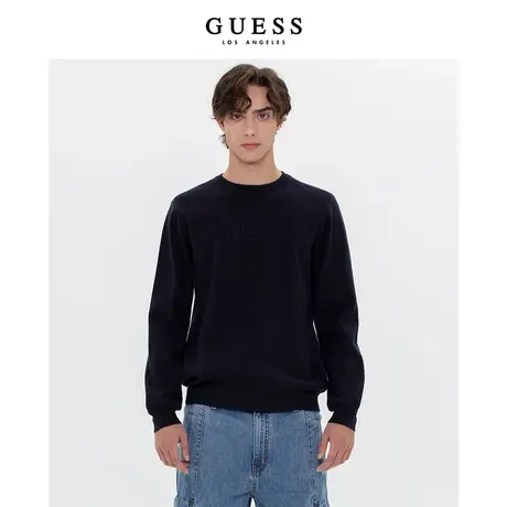 GUESS季男士纯色简约字母LOGO套头针织衫上衣-M3YR06Z2VU2商品大图