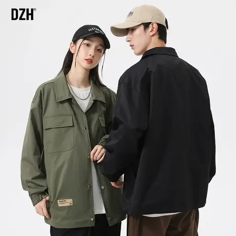 情侣工装外套男潮高级感痞帅休闲教练夹克男款秋季2024新款中山装商品大图