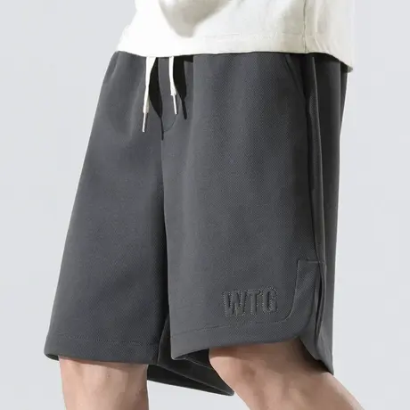 加肥加大码胖子五分运动休闲短裤男士宽松外穿夏季薄款中裤子裤头商品大图