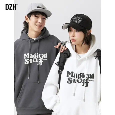 情侣卫衣男连帽美式重磅男士休闲运动外套男款2024新款爆款连帽衫商品大图