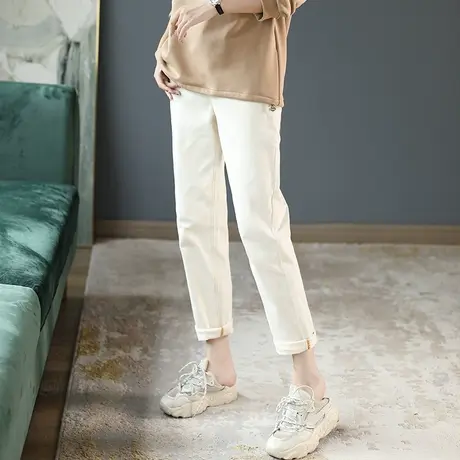 宝诗黎时尚洋气长裤休闲直筒裤子2024新款高腰显瘦牛仔裤女春季潮商品大图