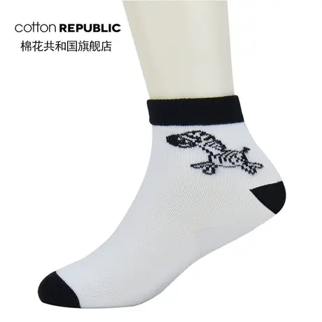棉花共和国儿童袜子1-2岁儿童棉质袜2双装可爱提花中筒袜儿童棉袜商品大图