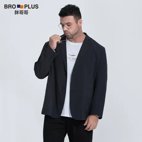 胖哥哥秋季薄款西装男宽松加肥加大码男士西服商务外套胖子上衣潮图片