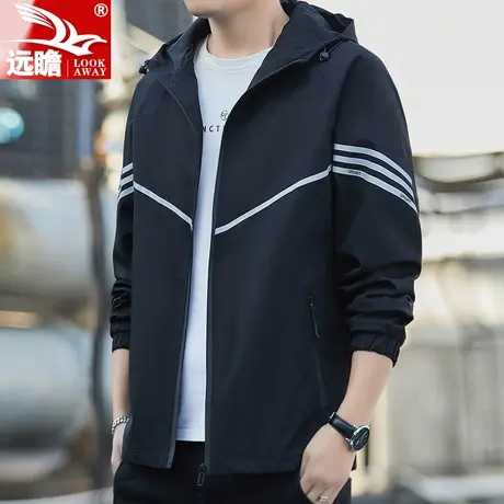 男士外套春秋款潮流连帽上衣棒球服中青年外穿秋季男装休闲夹克男商品大图