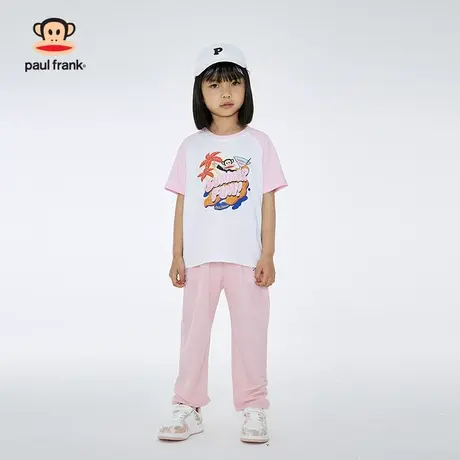 大嘴猴正品2022夏季新款女童小孩圆领短袖上衣T恤短裤套装两件套图片