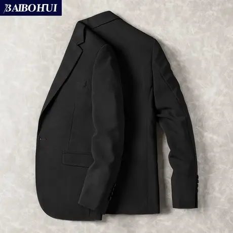 春秋季新款男士西服上衣韩版修身百搭黑色休闲小西装男单西上衣潮商品大图