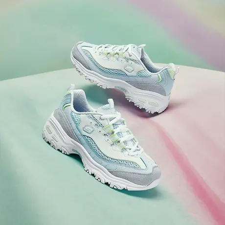 Skechers斯凯奇女鞋小冰熊老爹鞋厚底网面透气熊猫运动休闲跑步鞋商品大图