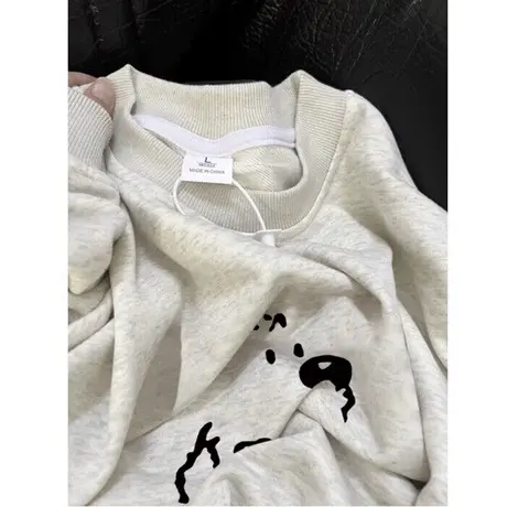 卡通动漫印花圆领卫衣女春秋季韩版宽松显瘦薄款情侣装上衣外套潮商品大图