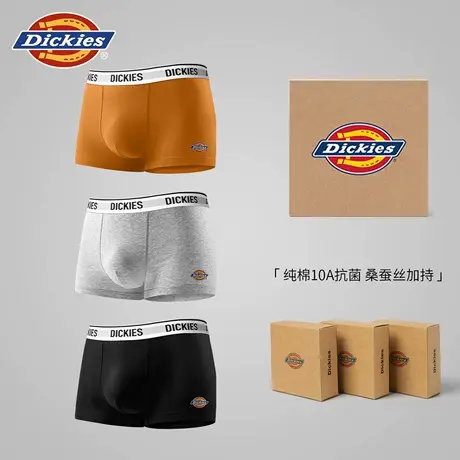 Dickies内裤男款2025新款秋季纯棉抗菌四角裤透气男生青少年运动商品大图