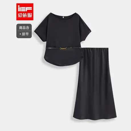 IEF/爱依服【大码女装】2025夏季新款成熟优雅气质通勤上下套裙图片