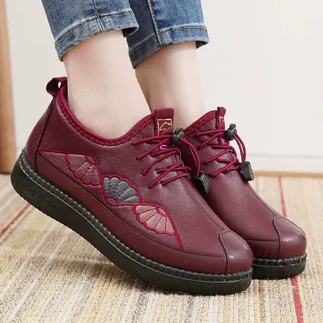 新款棉鞋女冬加绒加厚妈妈鞋防滑保暖二棉鞋老北京棉靴防水雪地靴商品大图