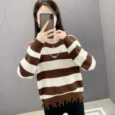 女士毛衣2022年新款爆时尚洋气秋冬加厚短款小个子打底衫女冬季厚商品大图