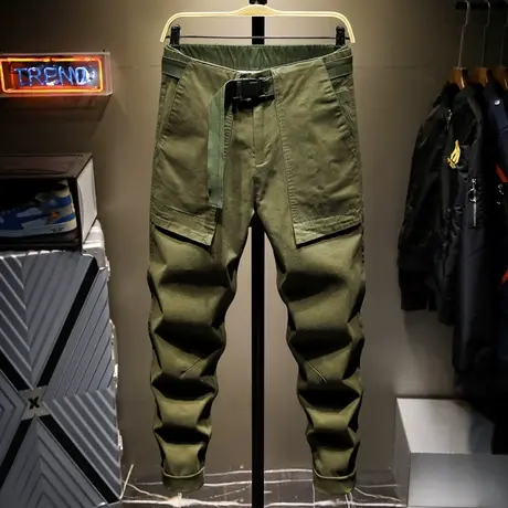 夏季裤子工装裤男生潮牌韩版潮流宽松运动哈伦裤子男士休闲长裤子商品大图