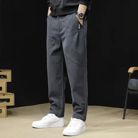 锥形小直筒休闲裤男2023新款潮牌大码男士灯芯绒裤子加厚秋冬男裤商品大图