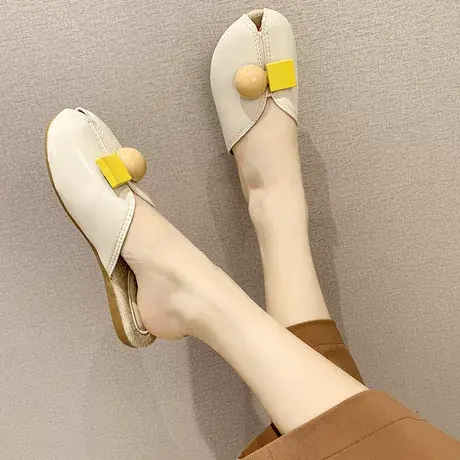 包头半拖鞋女夏2023年新款时尚百搭女鞋平底网红凉拖懒人拖鞋外穿图片