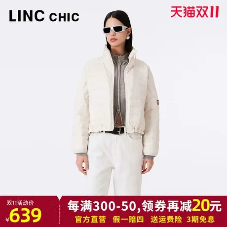 LINCCHIC金羽杰羽绒服女2023年秋冬季新款轻量短款外套Y23801016商品大图