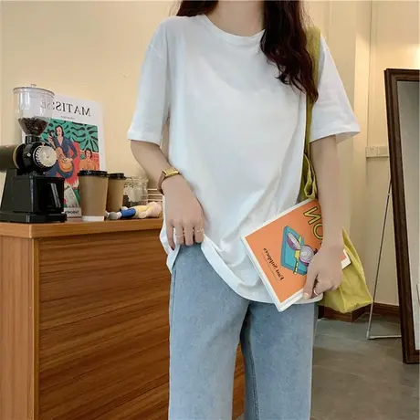 2023年春夏爆新款网红超火女装欧美韩风chic宽松上衣ins短袖t恤潮图片