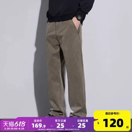 唐狮2025春秋新款纯色宽松直筒休闲裤男士时尚百搭垂感长裤子GT商品大图