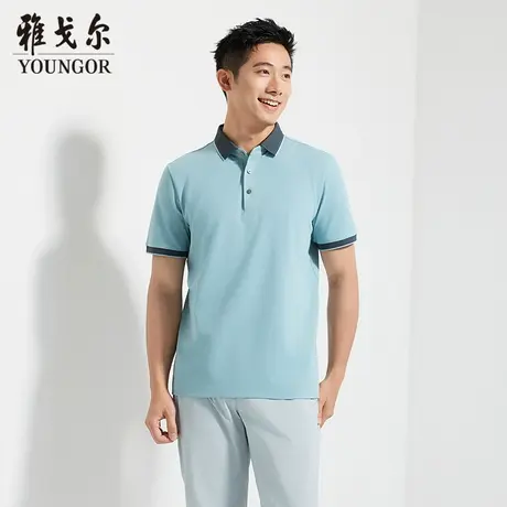 【商场同款】雅戈尔男士短袖POLO夏季新款官方商务休闲短袖T恤男图片
