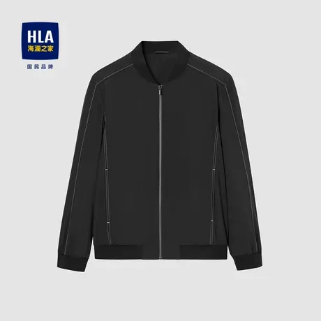 【奥莱清仓】HLA/海澜之家23春休闲夹克舒适简约明辑线夹克男图片