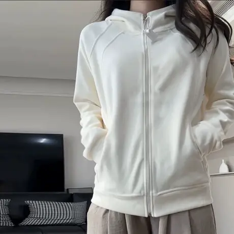 2025春秋季新款连帽开衫长袖卫衣女宽松韩版薄款bf慵懒风上衣外套图片