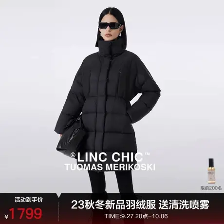 【设计师联名款】LINCCHIC金羽杰羽绒服女中长款23冬新品鹅绒轻体图片