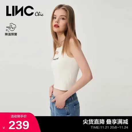 LINCCHIC金羽杰背心机能镂空吊带女内搭针织吊带背心女S231SW015Y商品大图