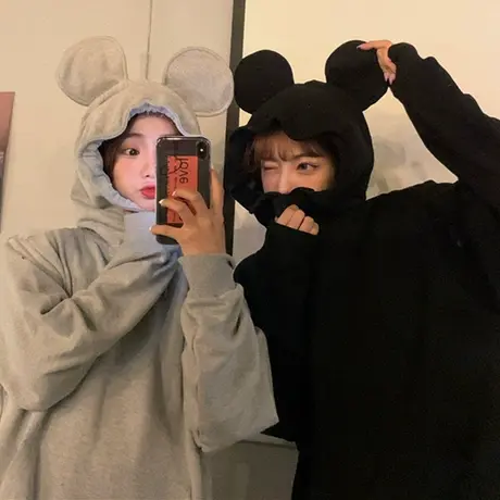 oversize卫衣女春秋薄款宽松韩版原宿bf慵懒风盐系上衣外套潮ins商品大图